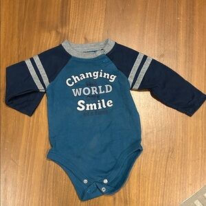 Garanimals Blue and Gray Baby Onesie